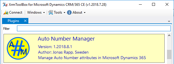 Auto Number Manager in XrmToolBox